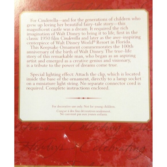 Disney Hallmark Keepsake Ornament 2023 Cinderellas Castle Light Effect  AB20 ee - Picture 4 of 4